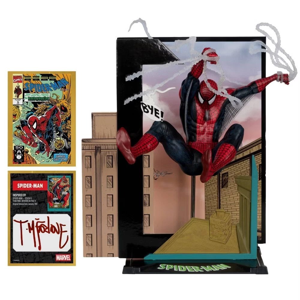 McFarlane Signed Autograph Series Marvel Spider-Man #6 Gold Label Figure Statue